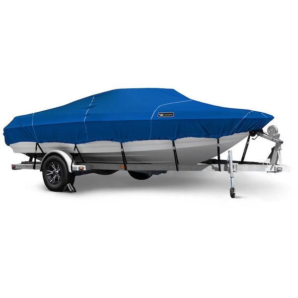 Eevelle Boat Cover V HULL RUNABOUT Low or No Bow Rails Inboard 19ft 6in L 96in W Royal SFVR1996-RYL - main